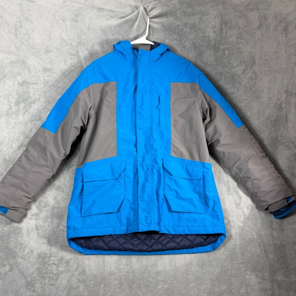 Lands End Youth XL Blue Squall Winter Jacket Parka Fleece Lined Gorpcore Utility